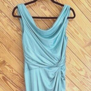 Cowl Neck Ruched Jersey Gown